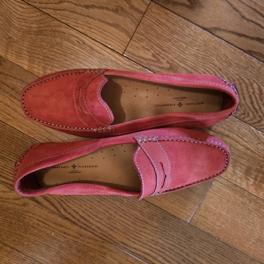 New In BOX Mercanti Fiorentini WOMENS Red Loafers